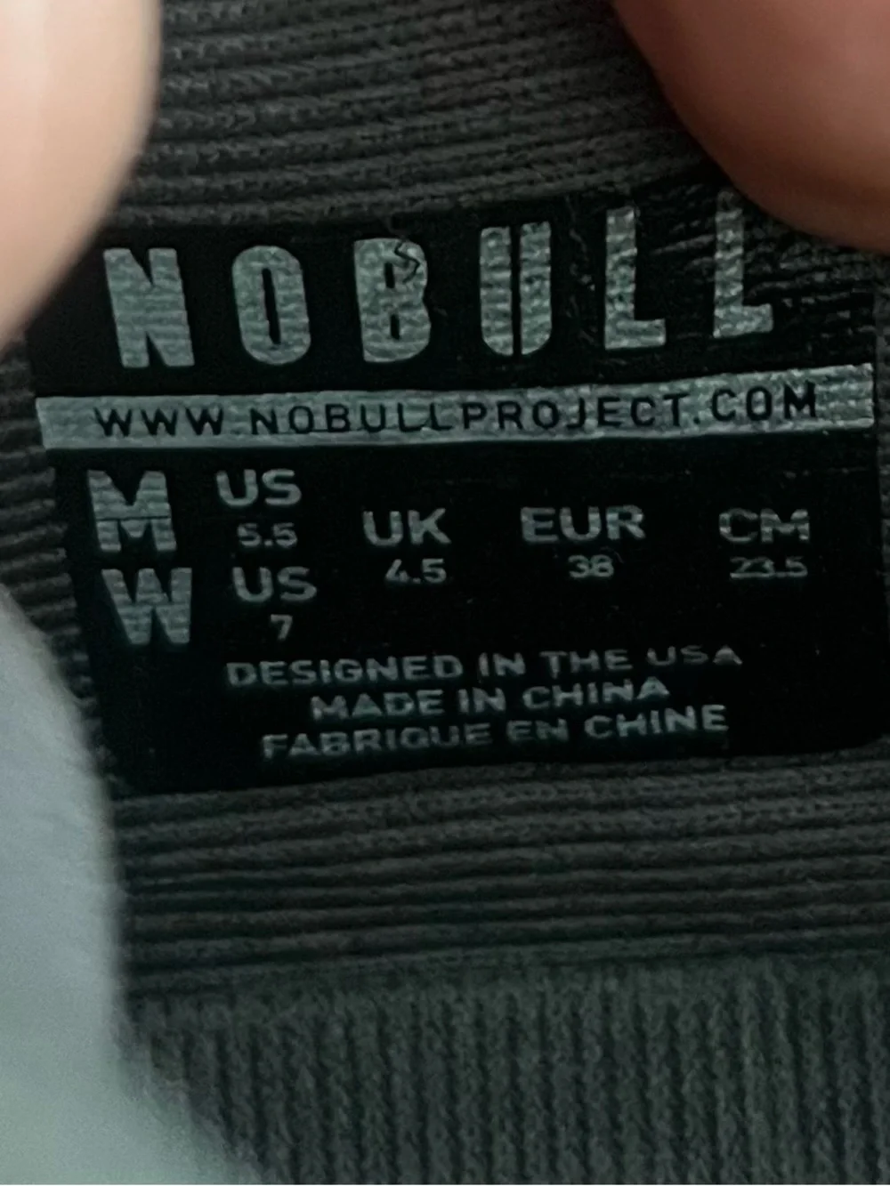 Nobull Dark Gray Superfabric Gym Training Shoes Size Women's 7/mens 5.5